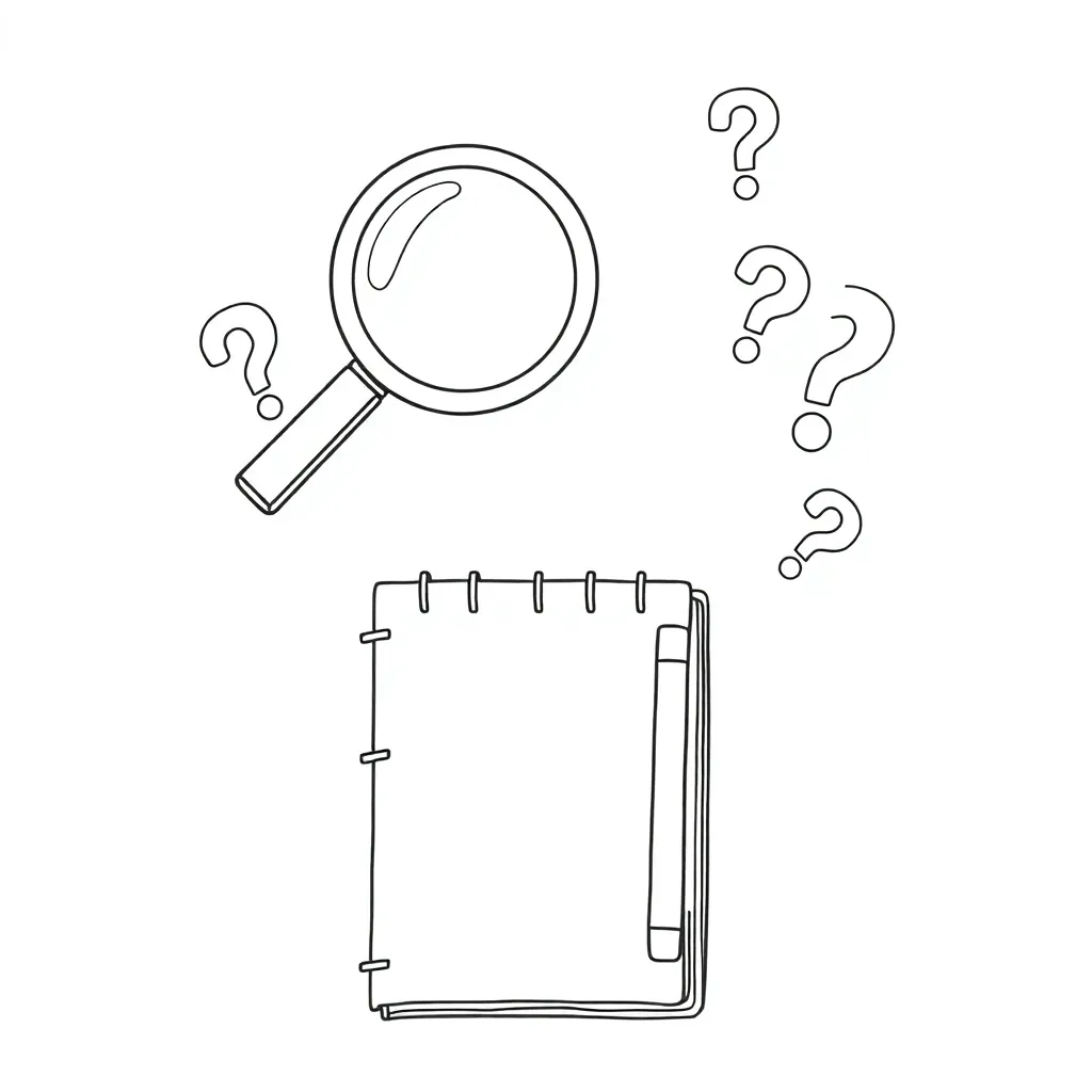 Investigative journalist with notepad