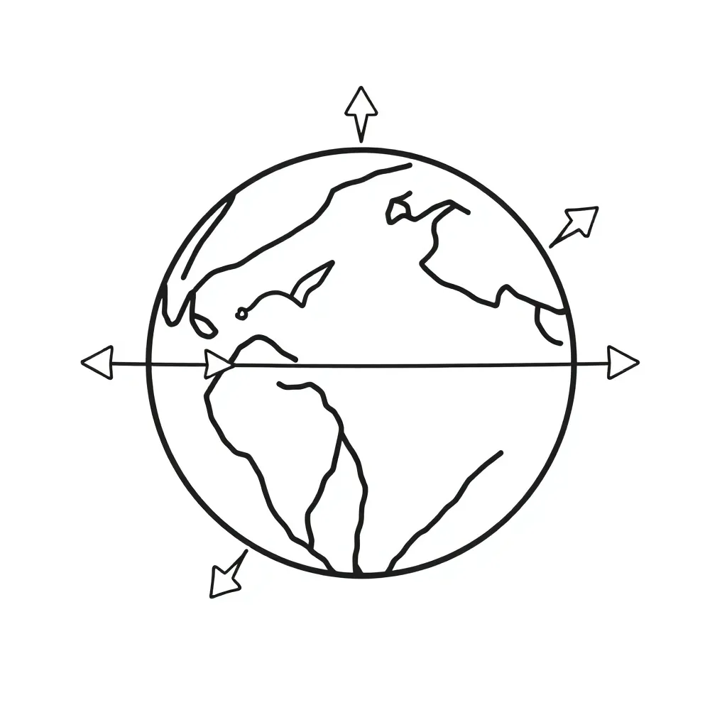 Earth's layers cross-section diagram