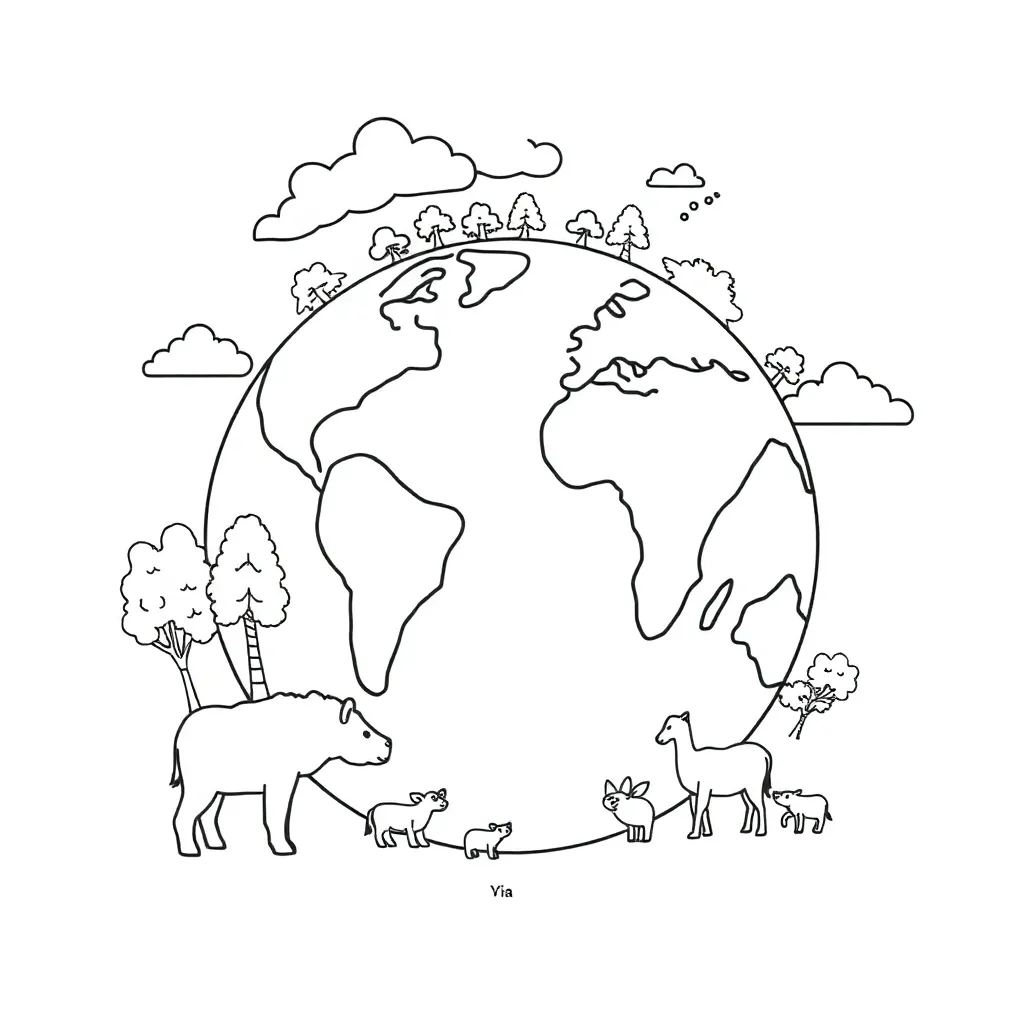 Earth's four spheres diagram