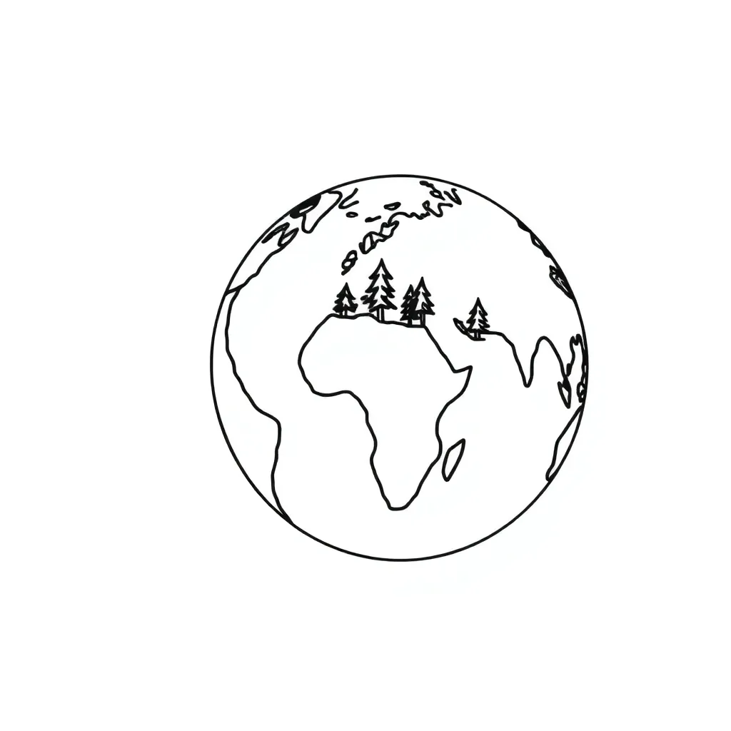 Climate change illustration showing Earth with temperature changes