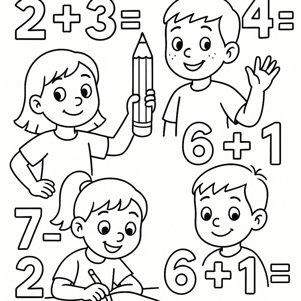 Addition patterns and equations illustration