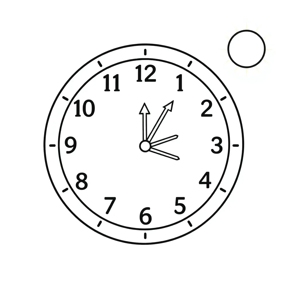 Clock showing time