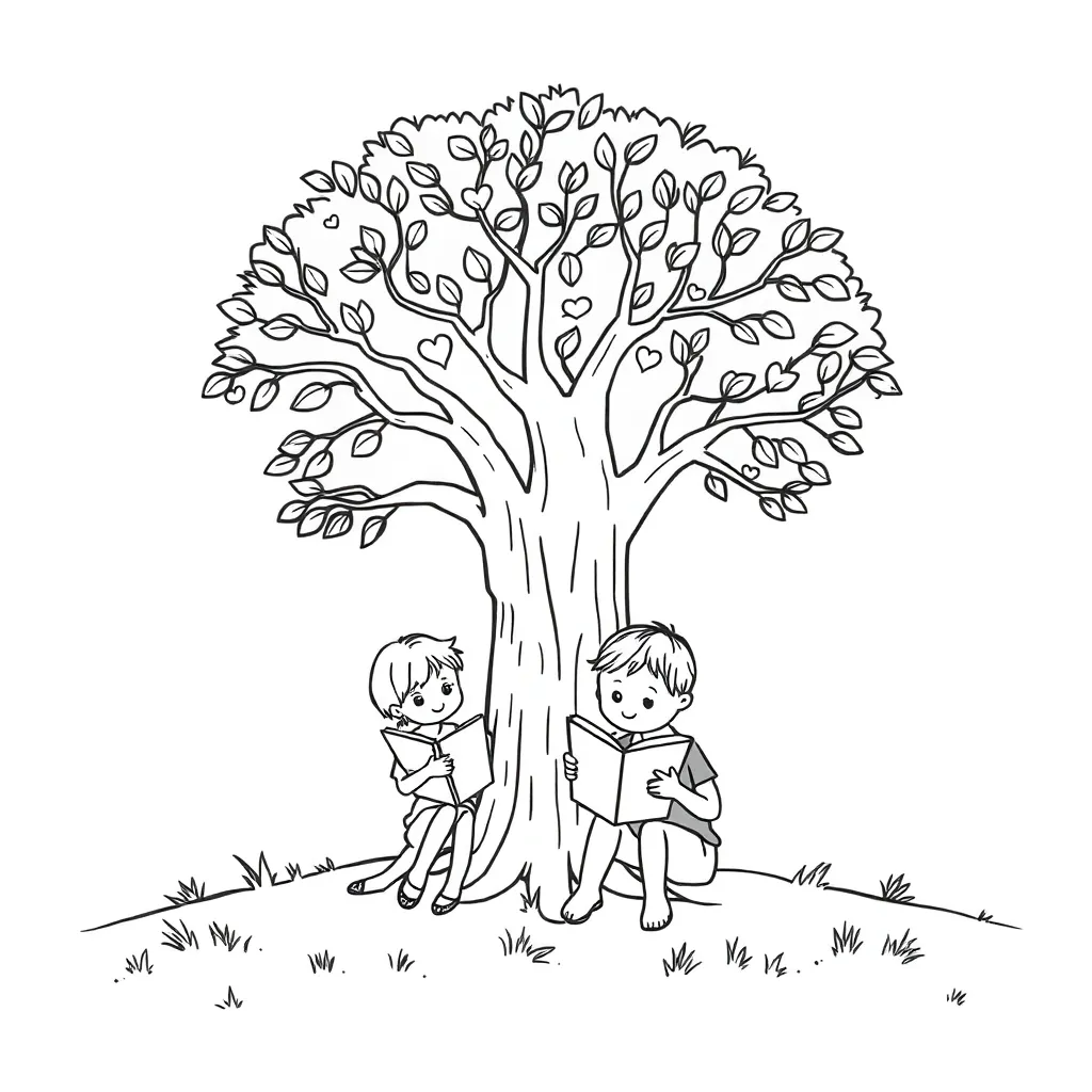 Children reading a storybook together