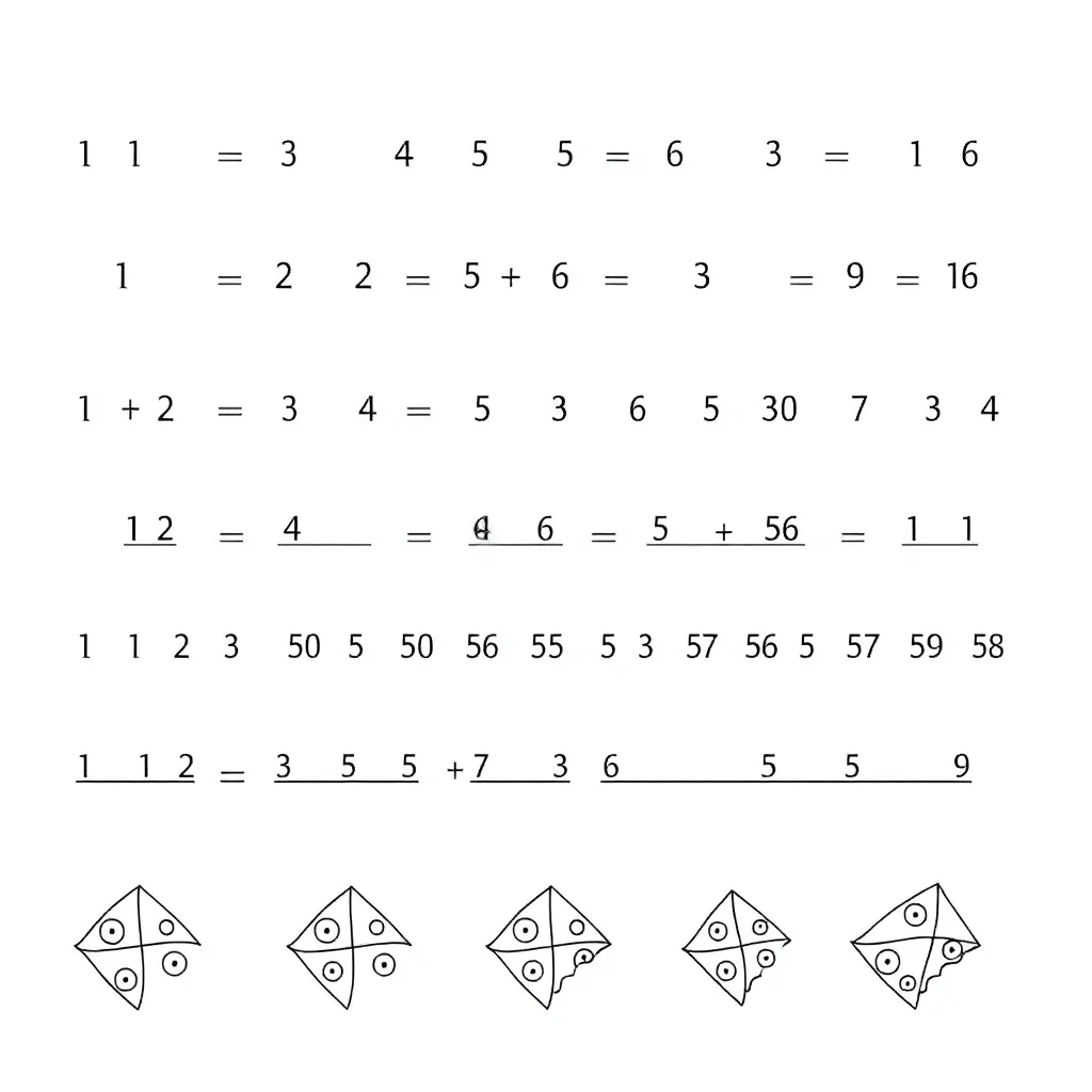 Number line with fractions illustration