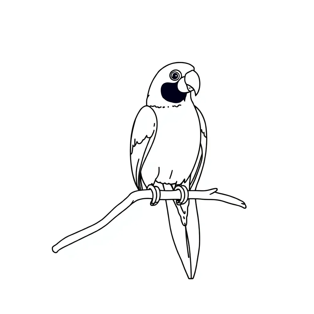 Colourful parrot illustration