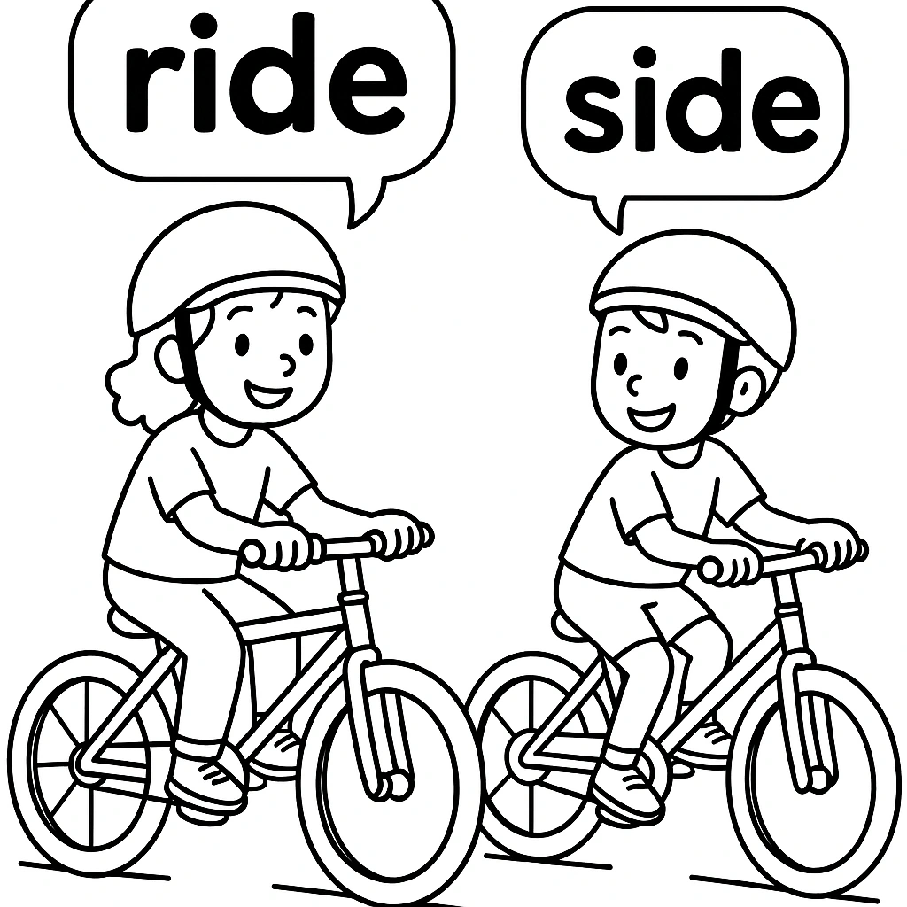 Child riding a bike illustration