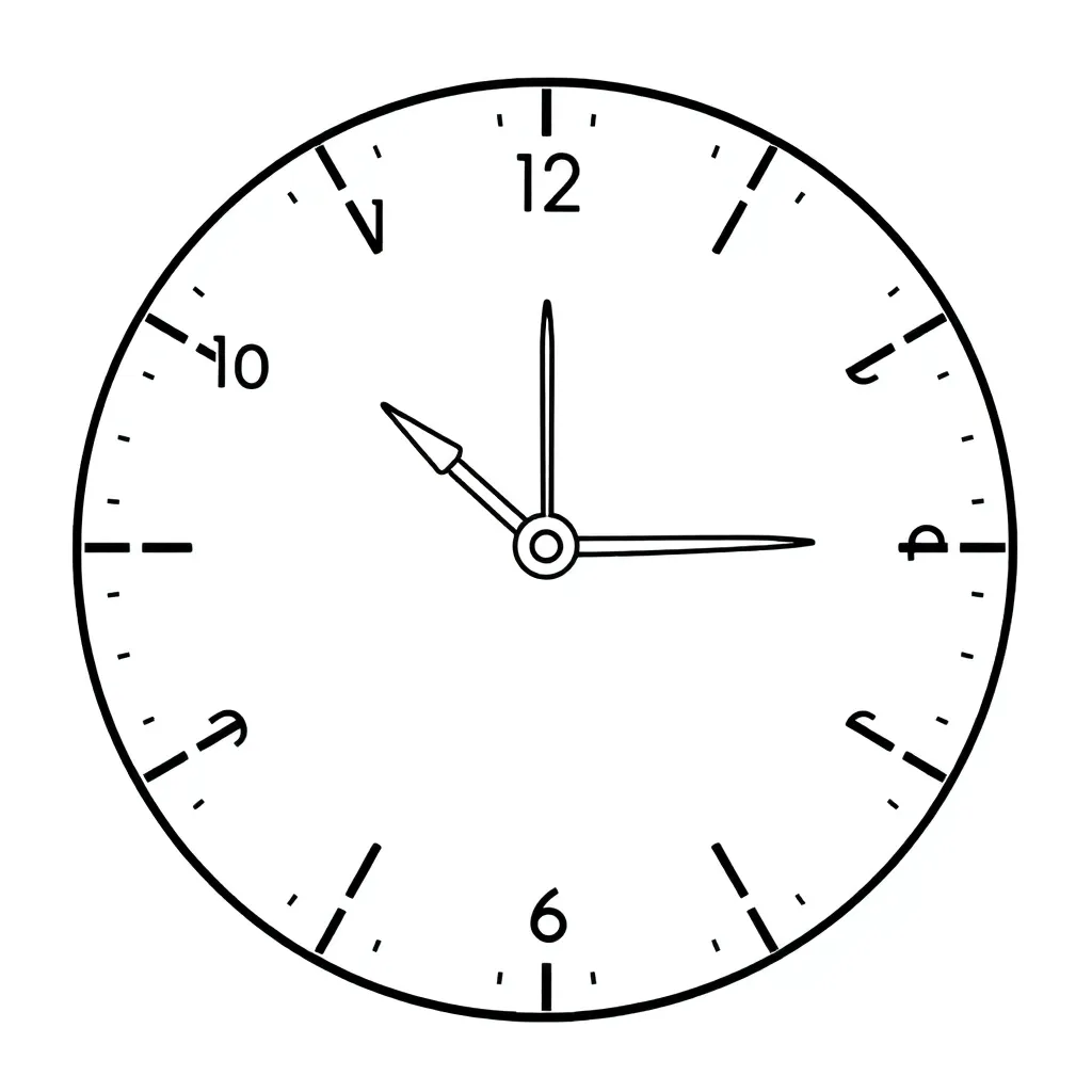 Clock and daily activities illustration