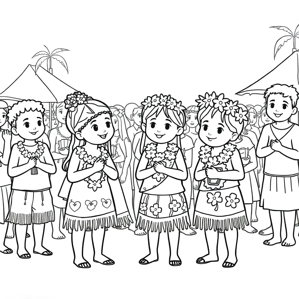 Traditional Pacific festival clothing