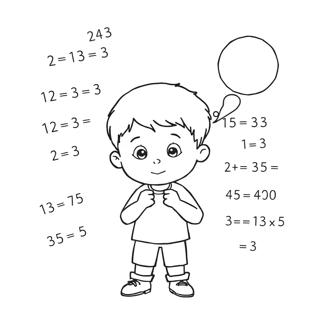 Algebra symbols and expressions illustration