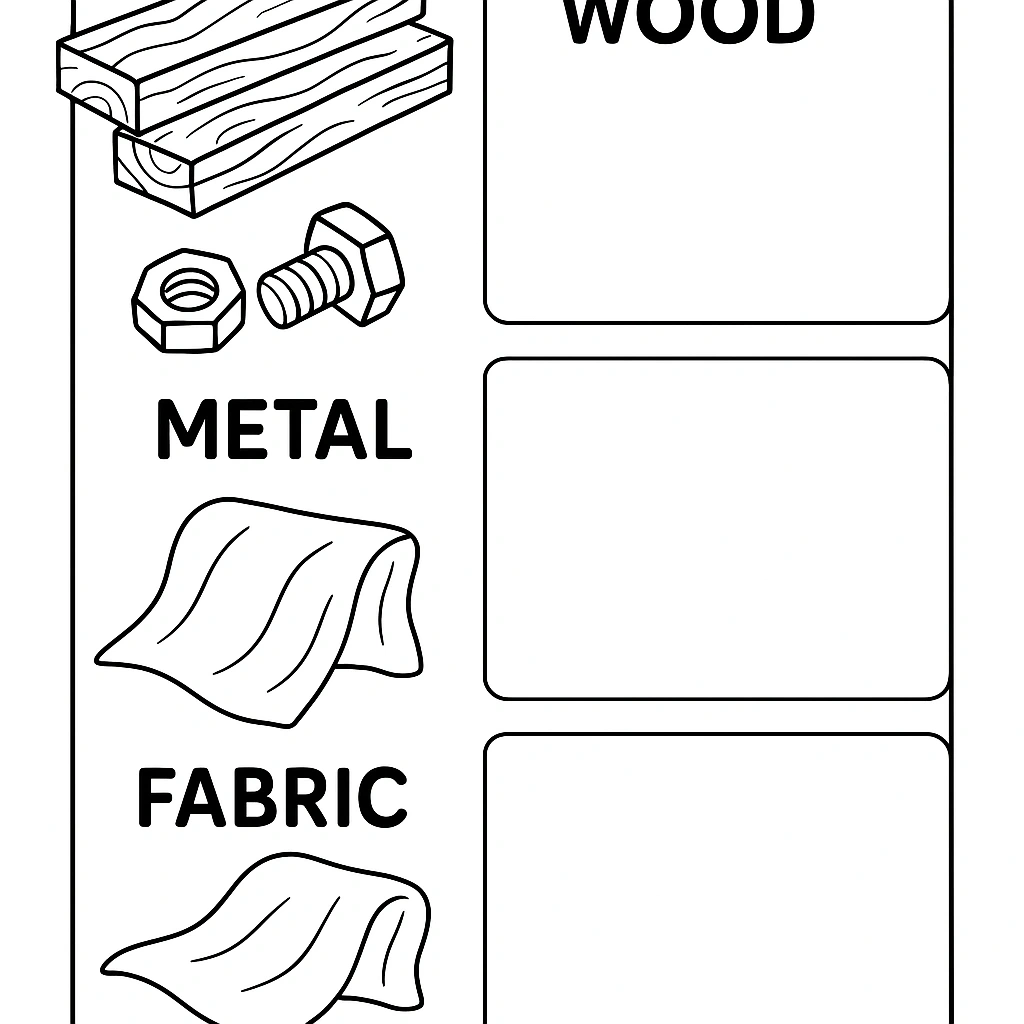 Science materials and tools illustration