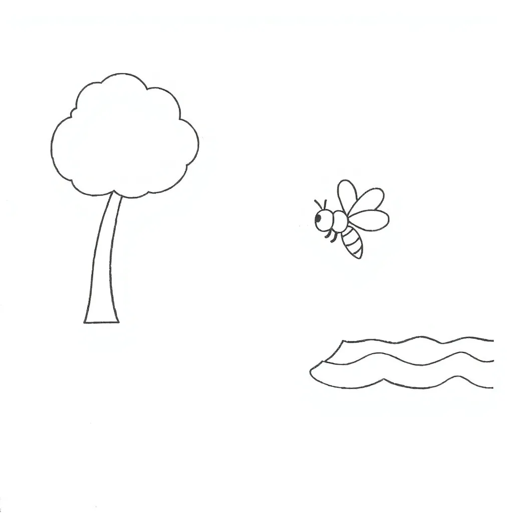 Long E spelling worksheet illustration