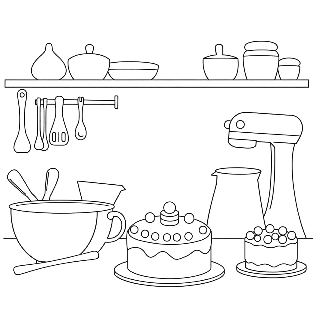 Historical baking timeline illustration