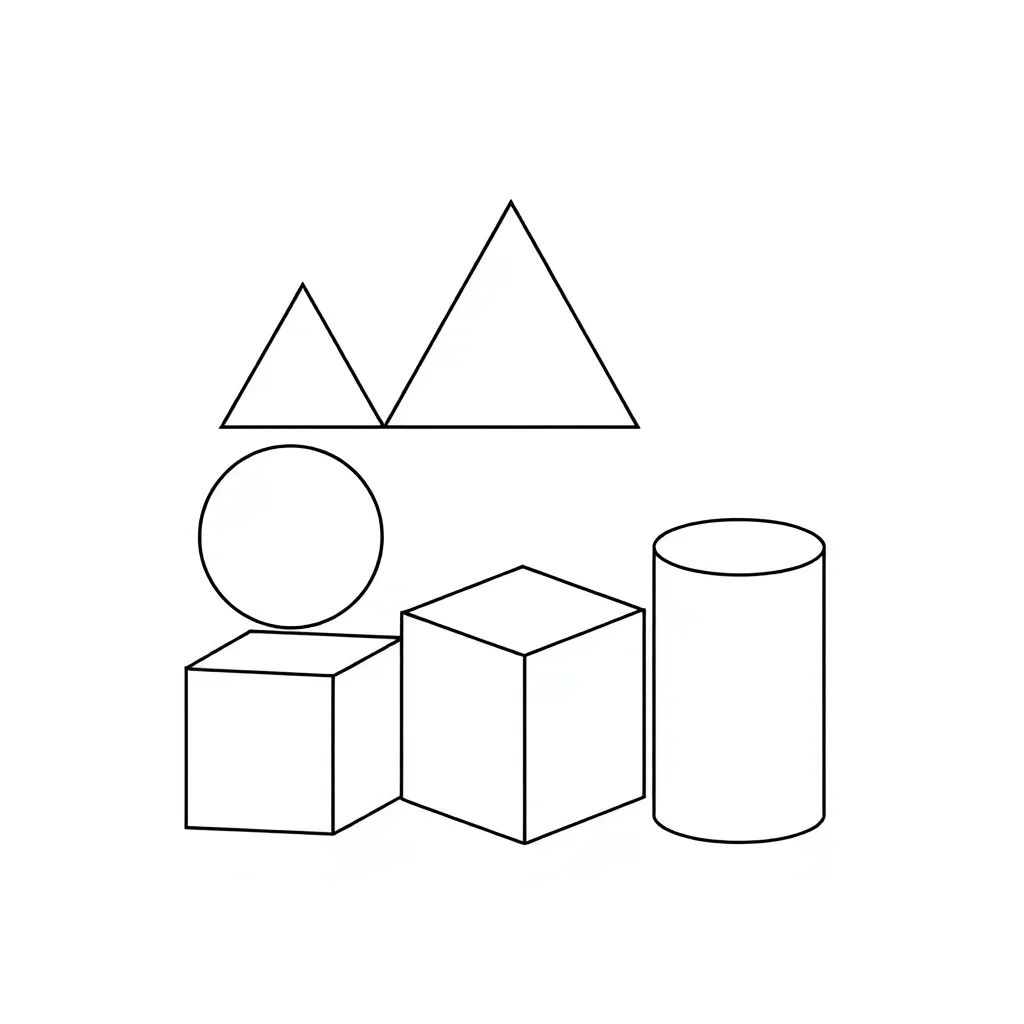 Colourful shapes illustration