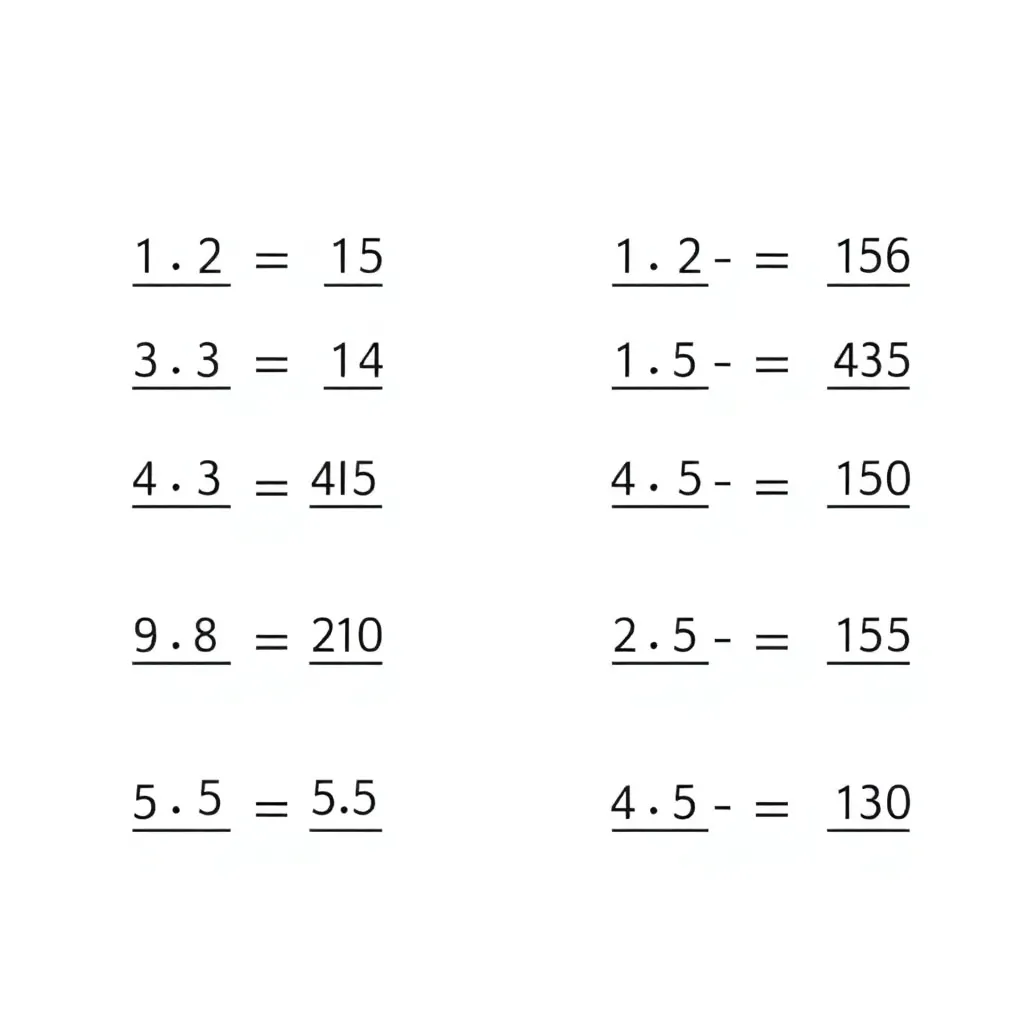 Students working on subtraction problems