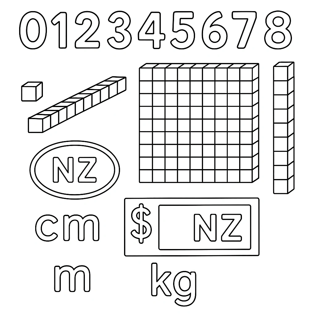 Base ten blocks illustration