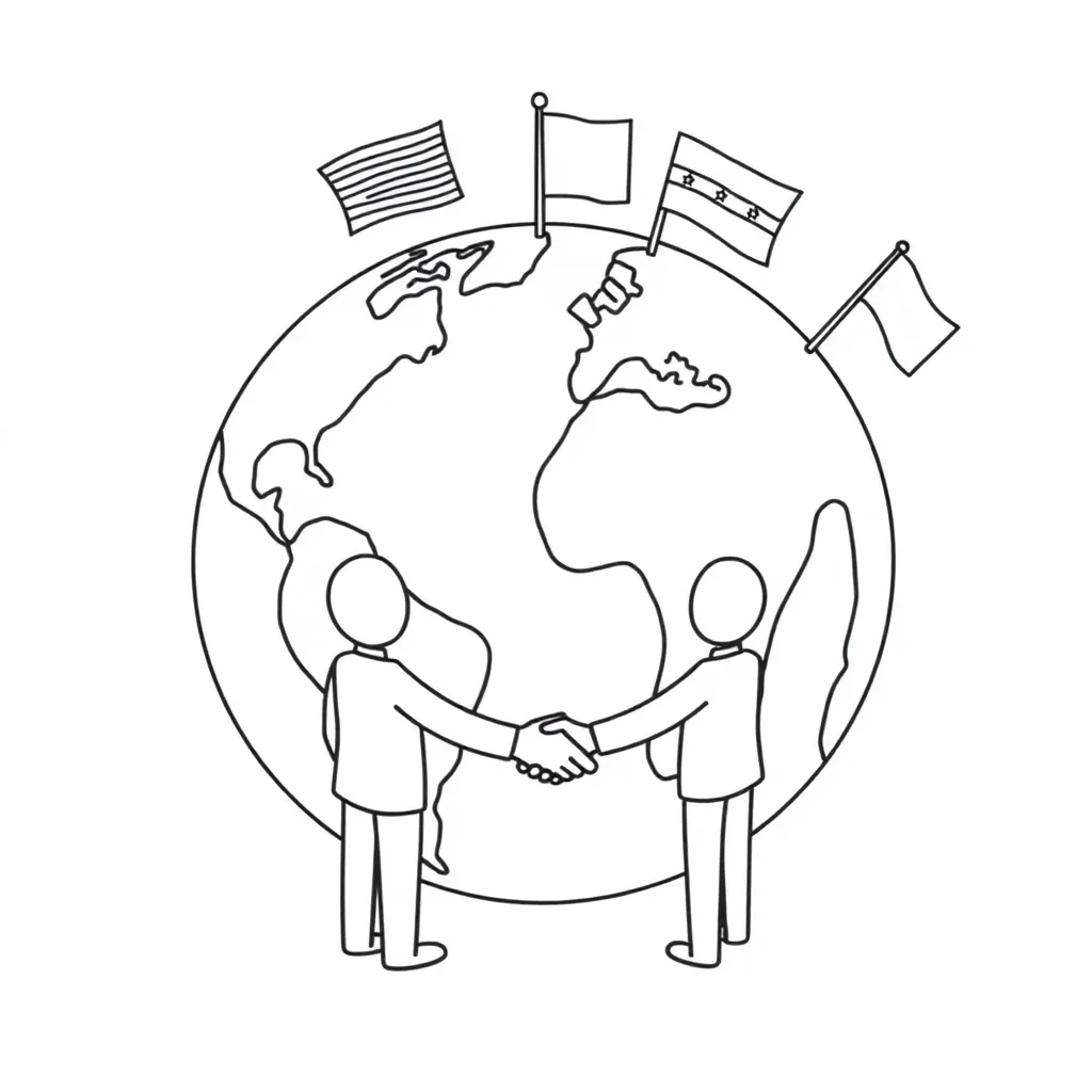 League of Nations emblem and assembly hall