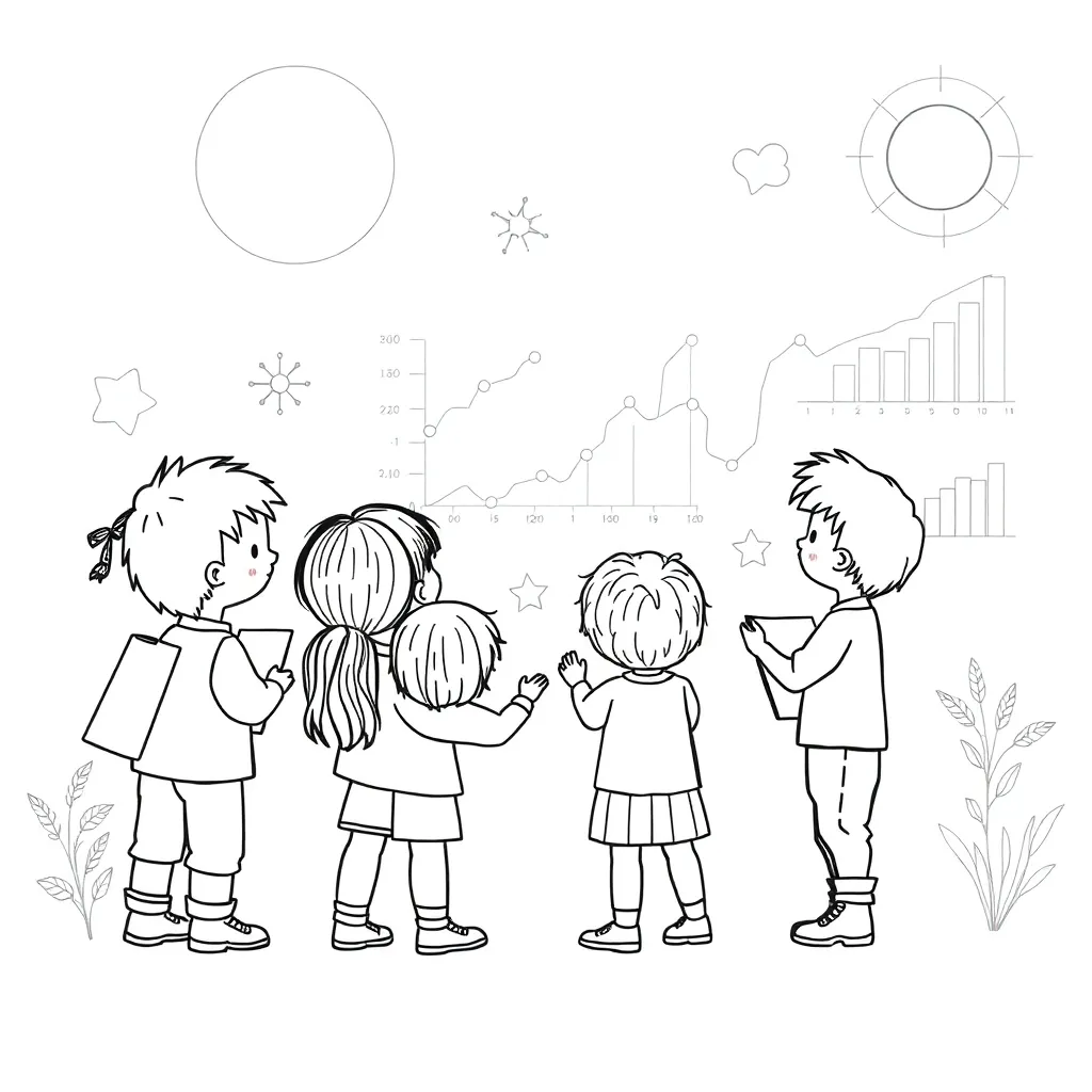 Data and statistics illustration