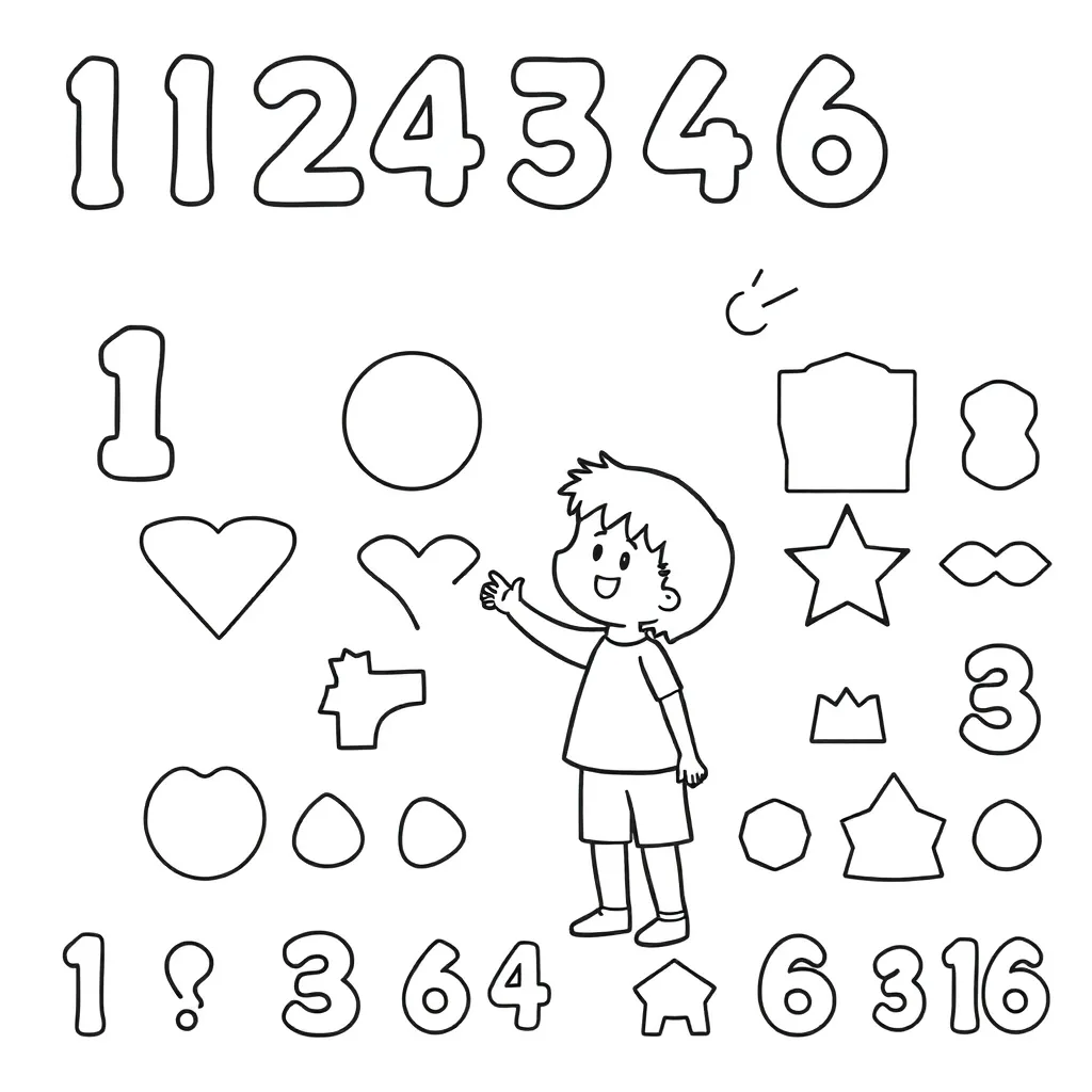 Children using counters for subtraction