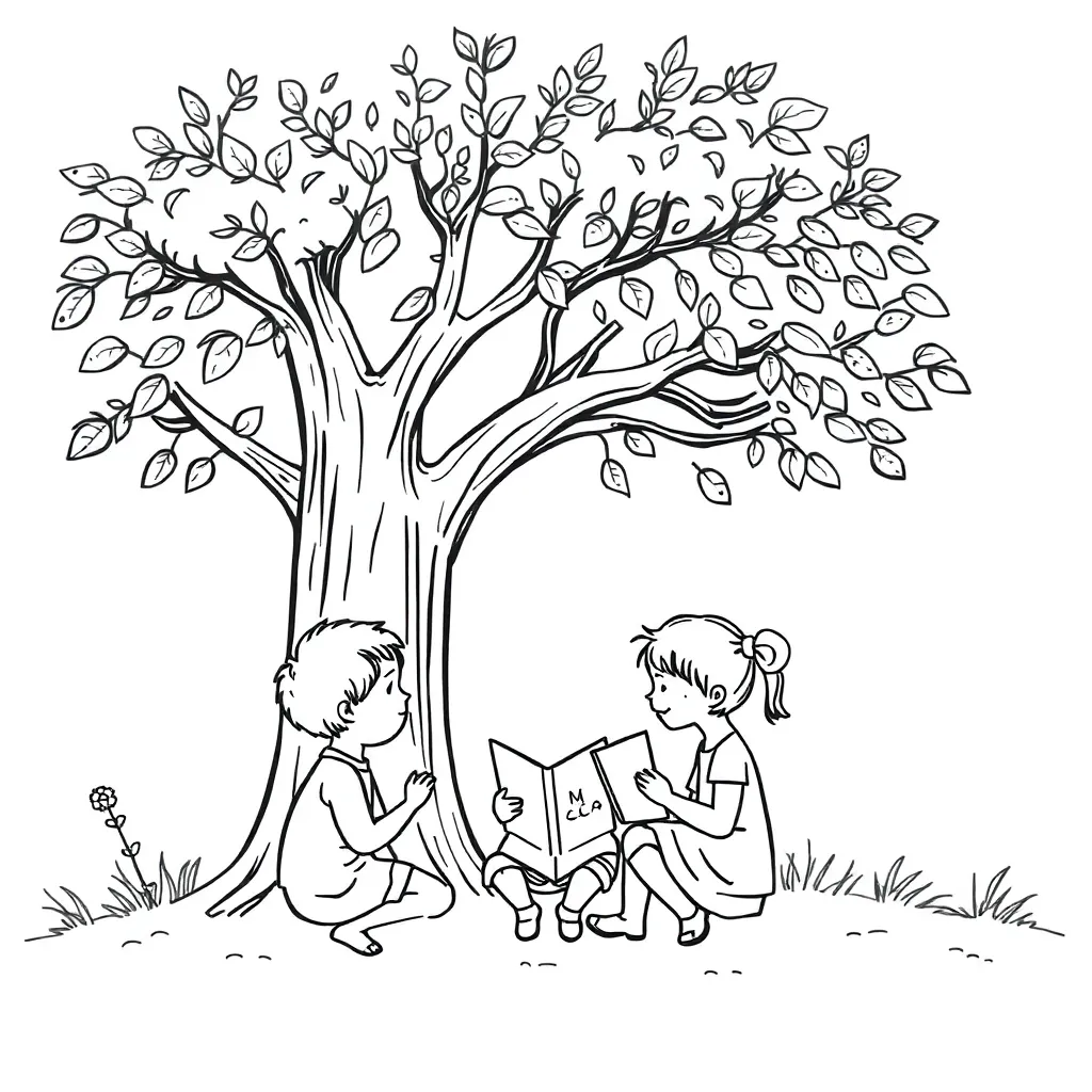 Poetry books and quill pen illustration