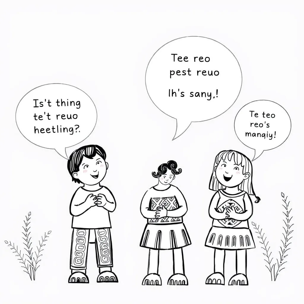 Māori greeting illustration