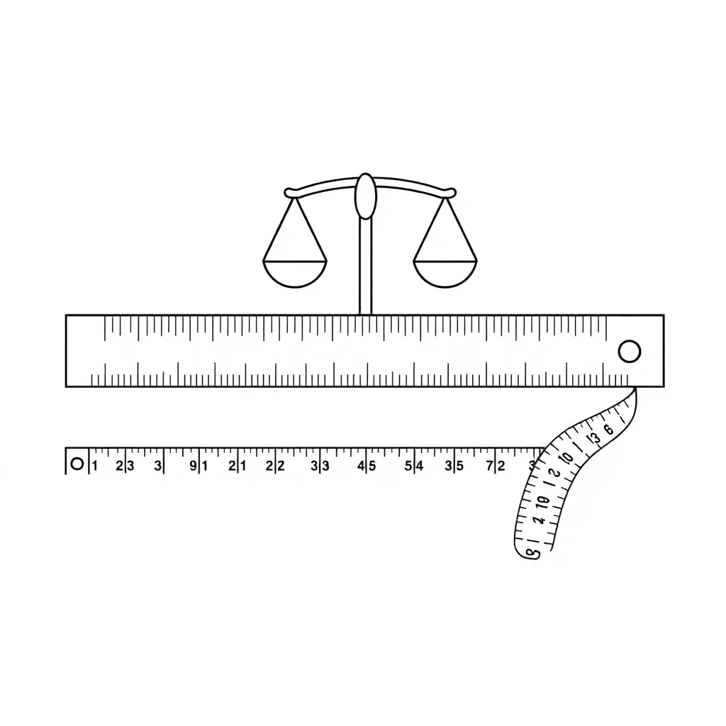 Metric measurement tools including ruler, scale, and measuring jug