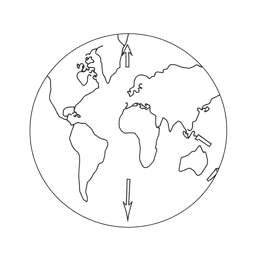 Tectonic plates diagram