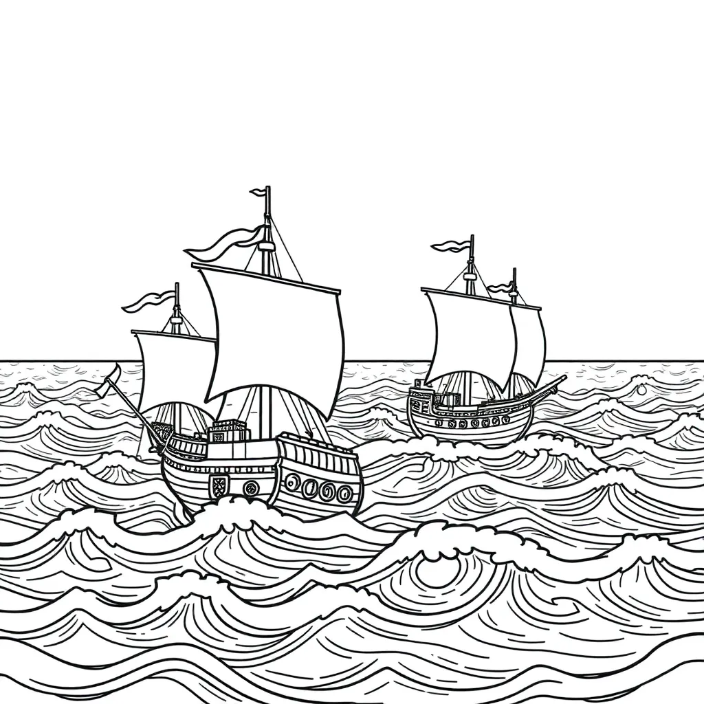 Spanish galleon sailing ship