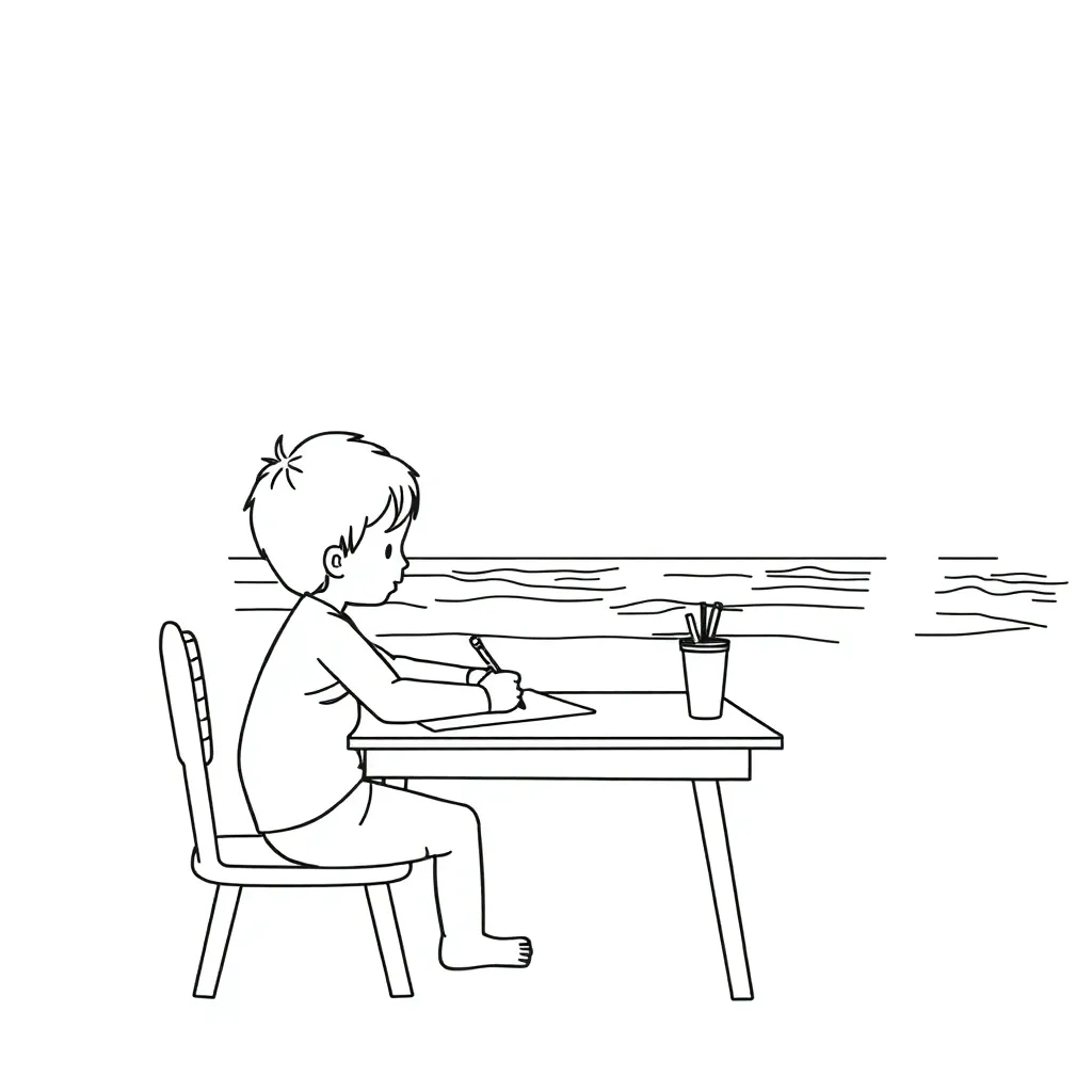 Holiday writing checklist illustration