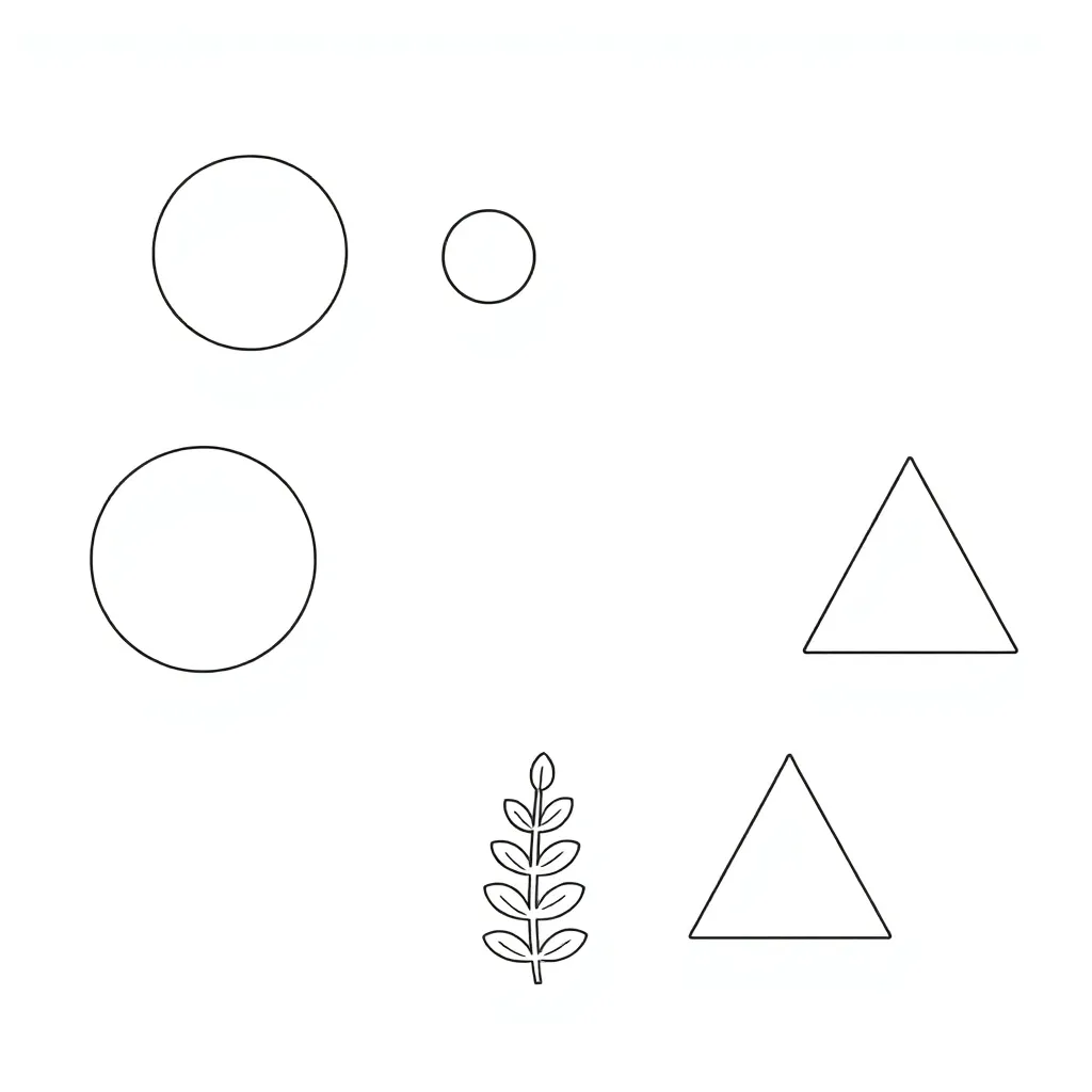 Colourful 2D shapes including circle, square, triangle and rectangle