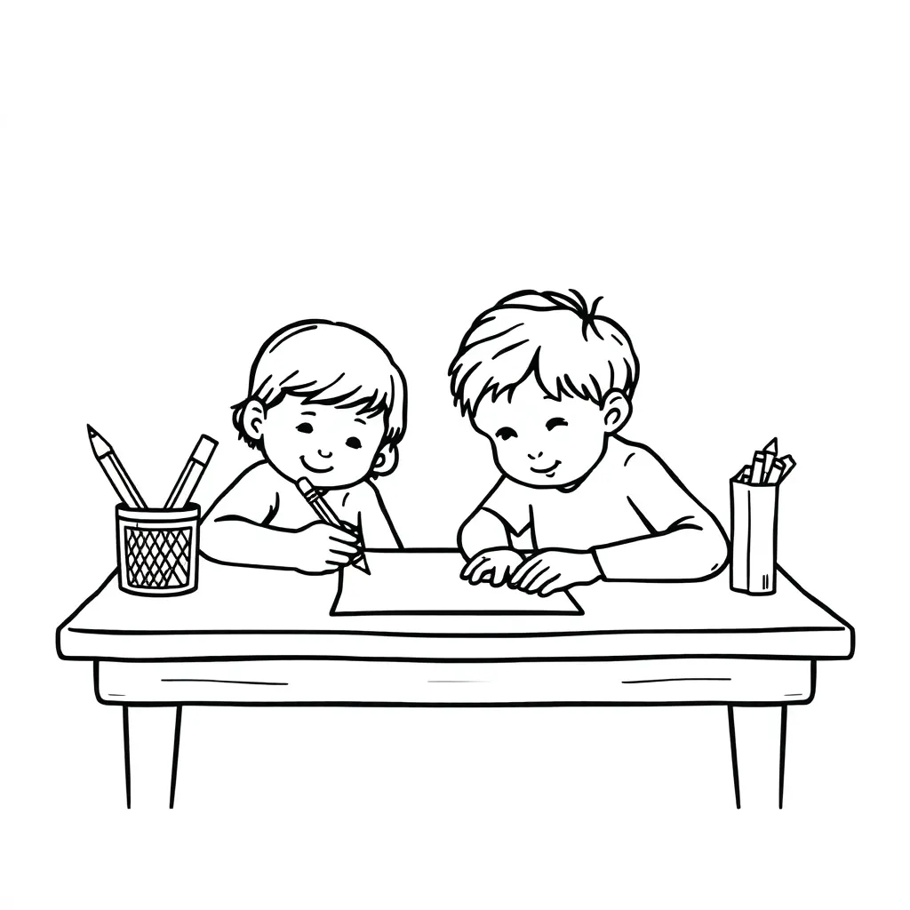 Student writing a paragraph