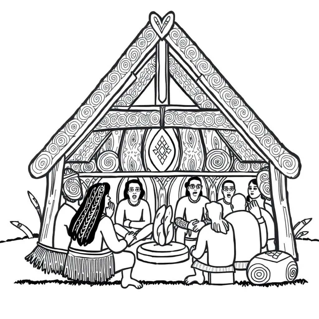 Whenua landscape illustration