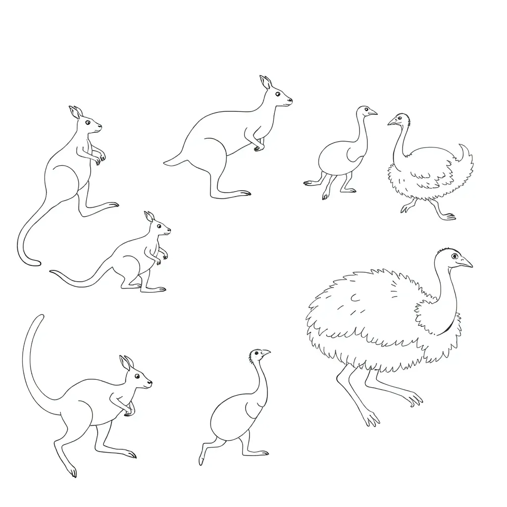 Animals moving in different ways