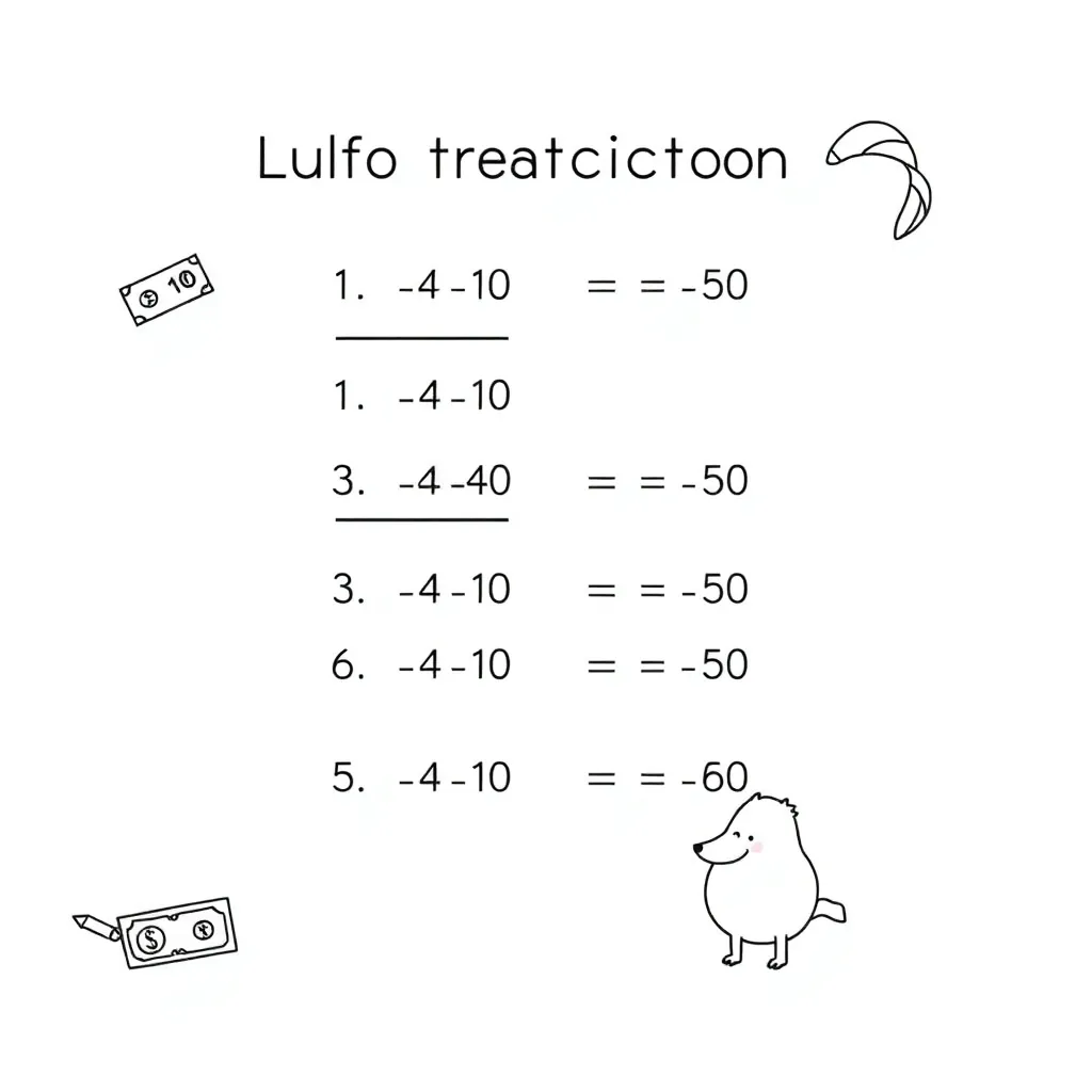 Decimal subtraction illustration