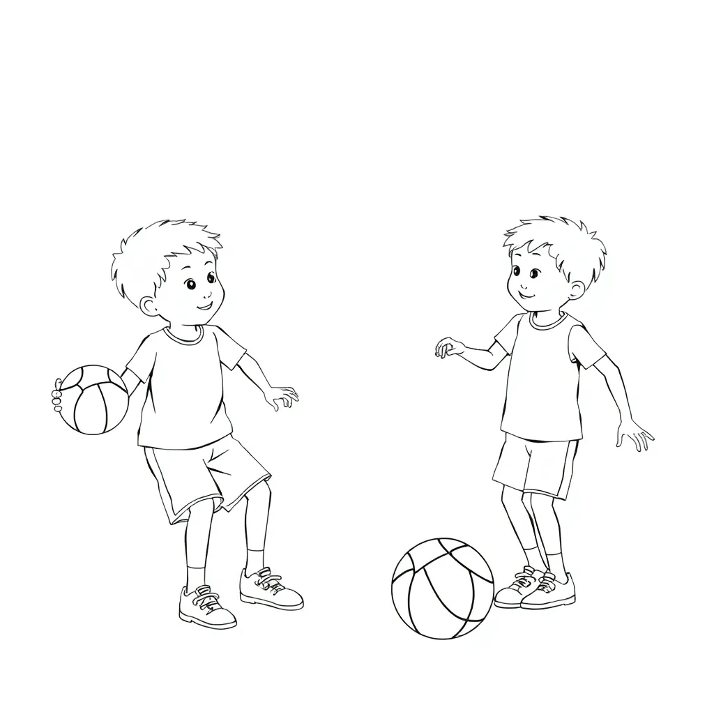 Netball player with ball