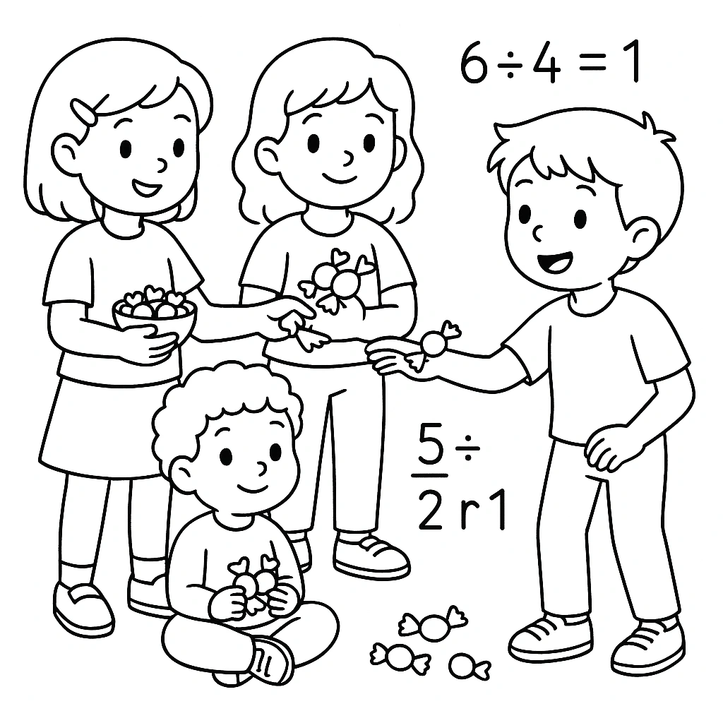 Division with remainders illustration