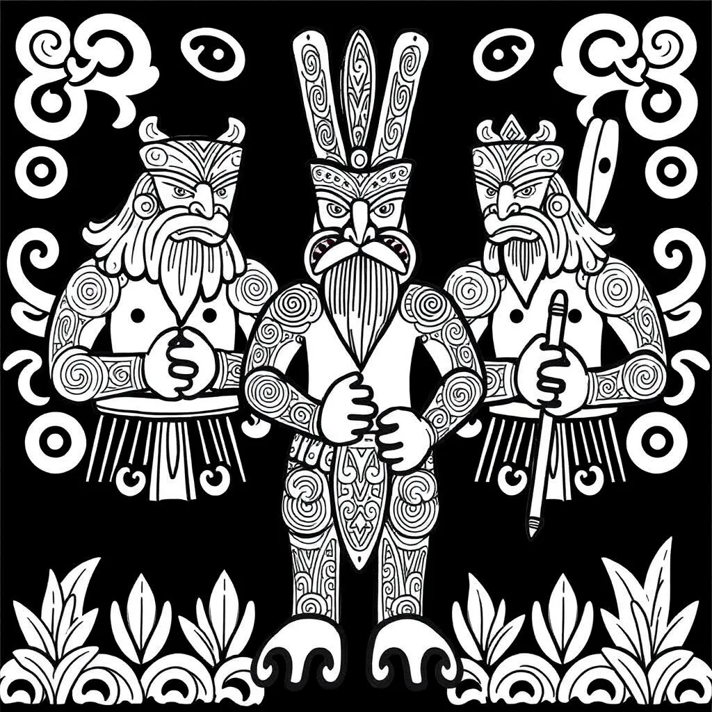 Māori gods illustration