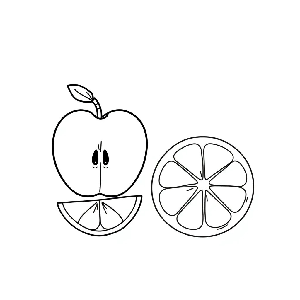 Fraction circles and strips illustration