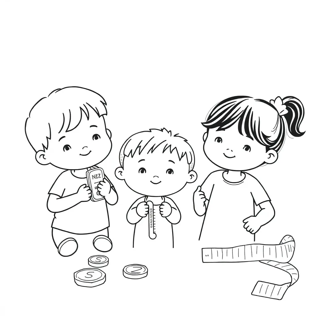 Math word problems illustration