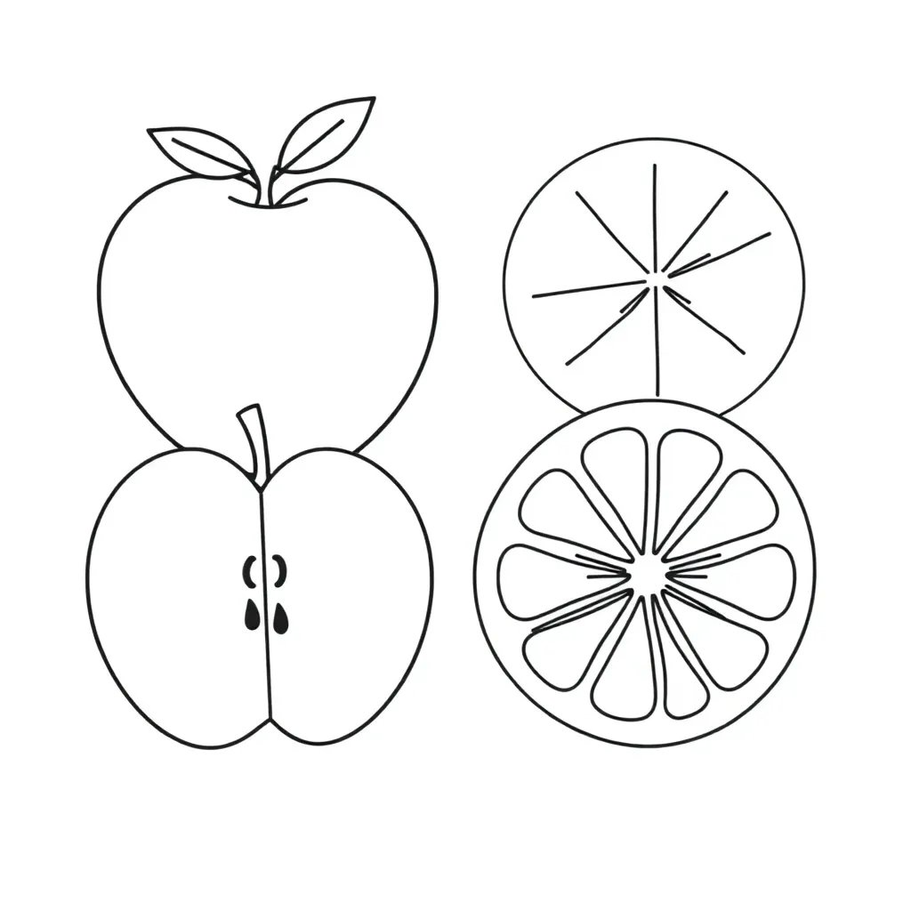 Fractions worksheet illustration