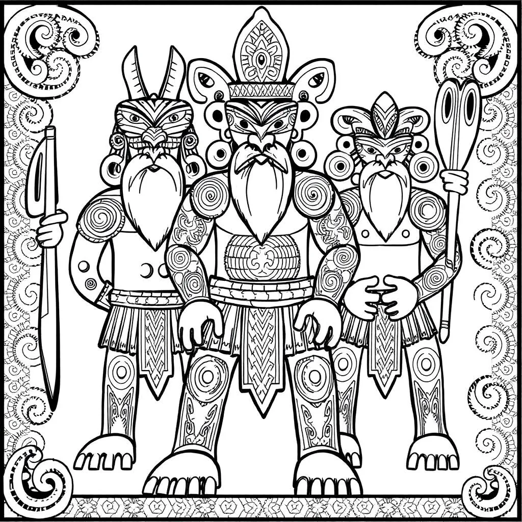 Māori gods illustration