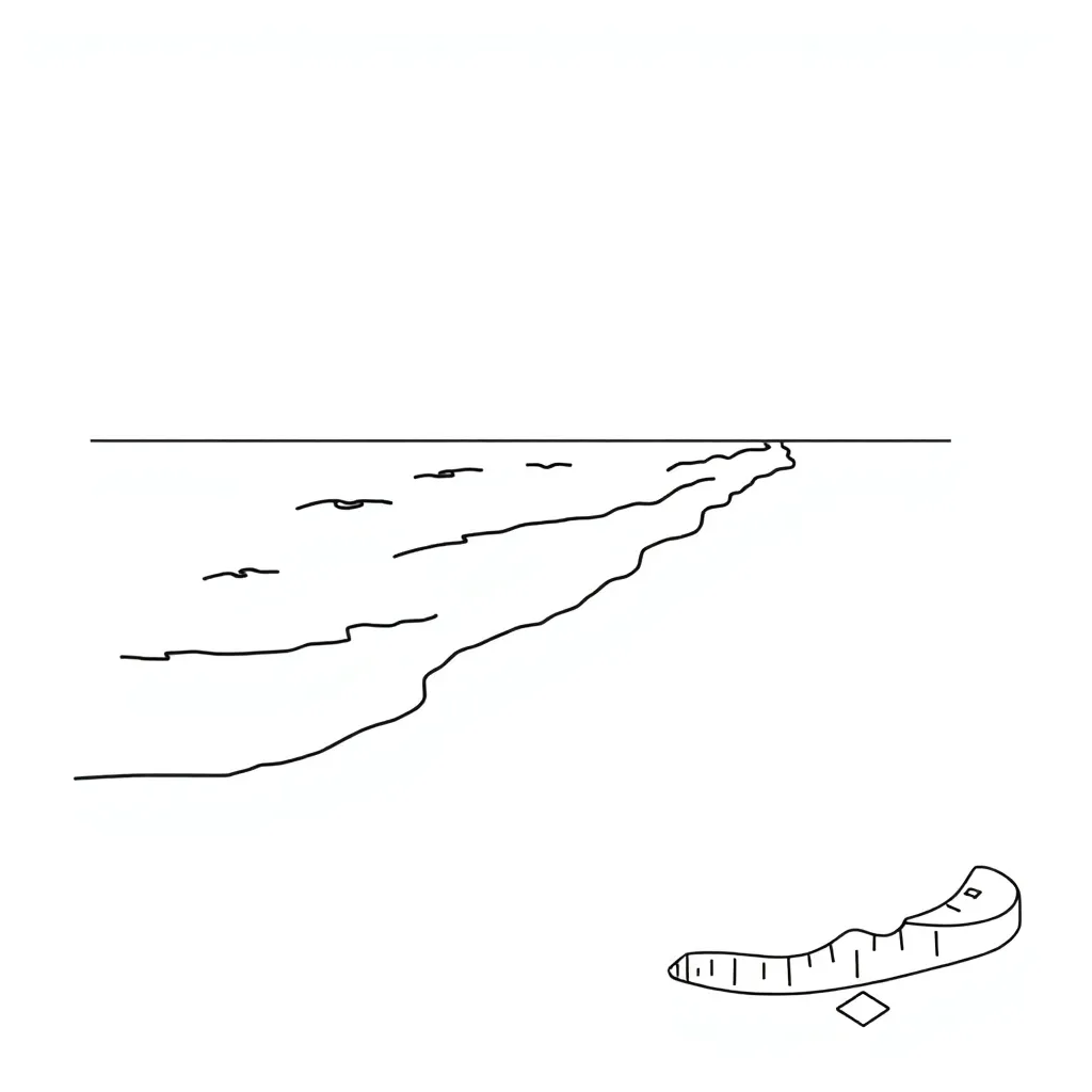 Seashore shapes and measuring tools