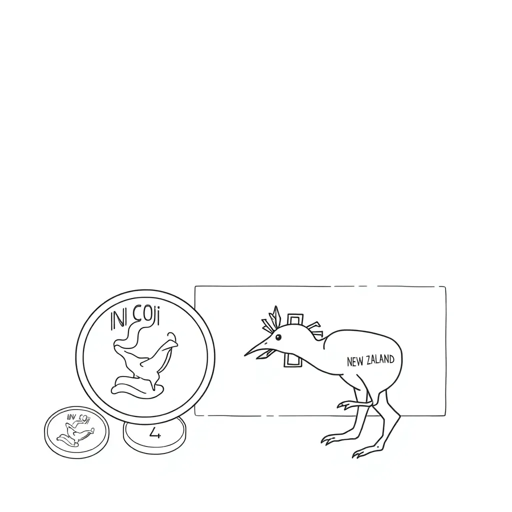 New Zealand coins and notes