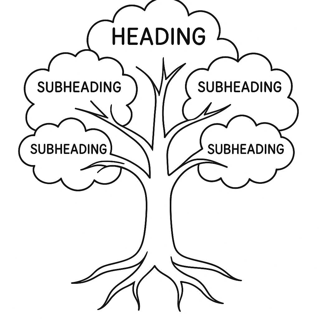 Animal report with headings illustration