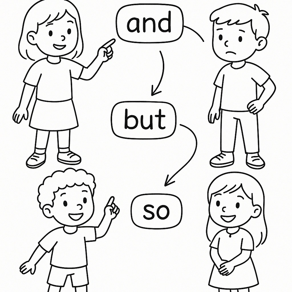 Animals connecting with arrows illustration
