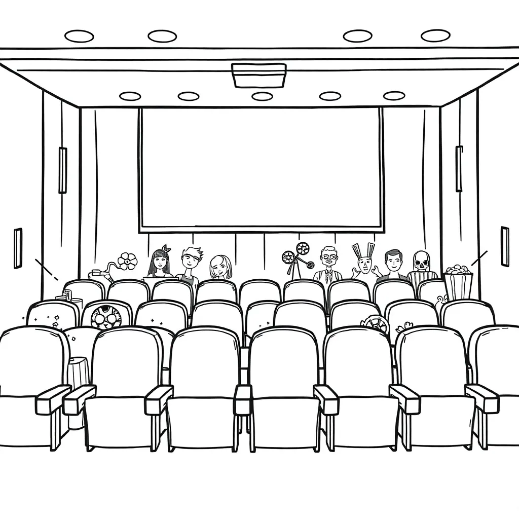 Movie genres illustration