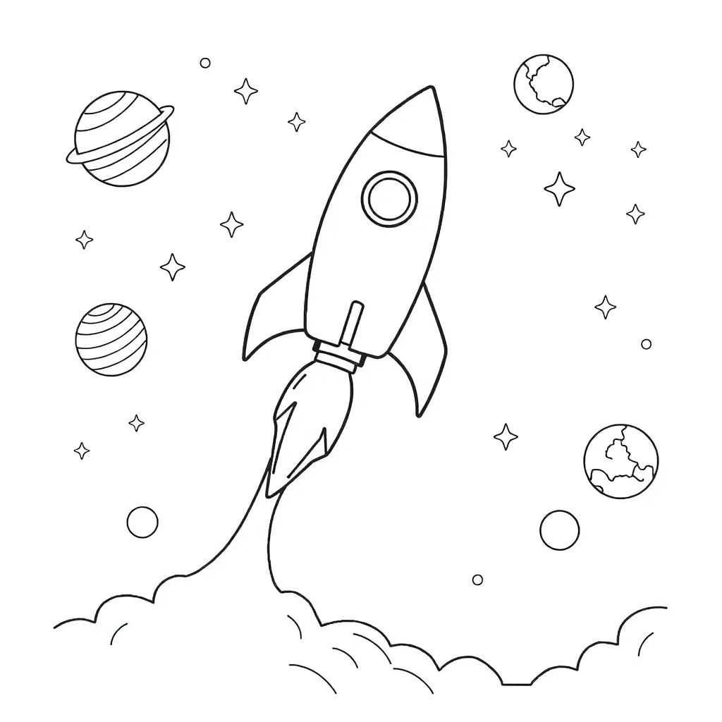 Space and planets illustration