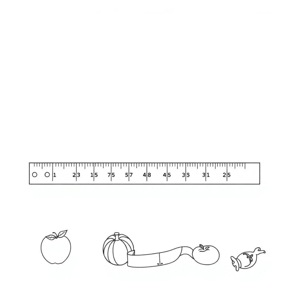 Measuring tools and objects illustration