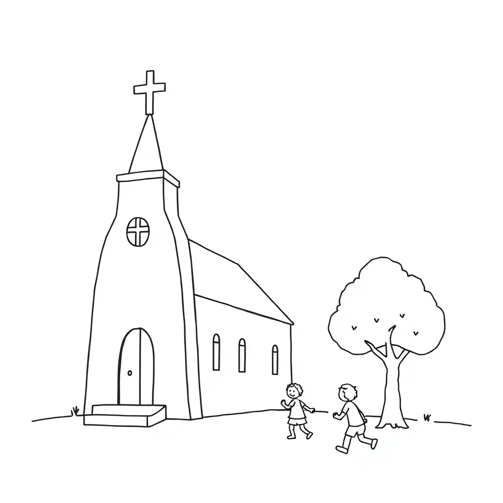 Christian cross and British flag