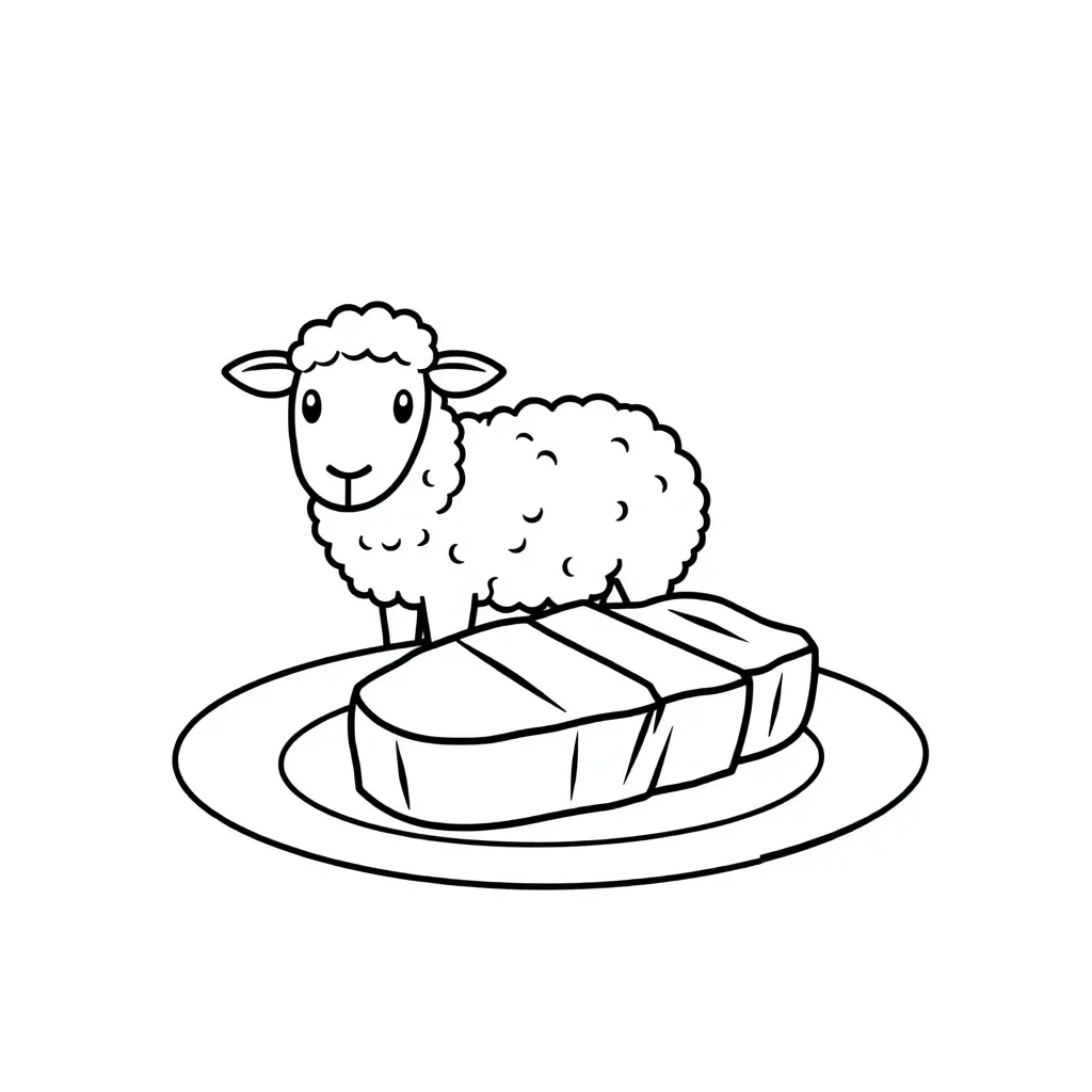 Red meat nutrition illustration