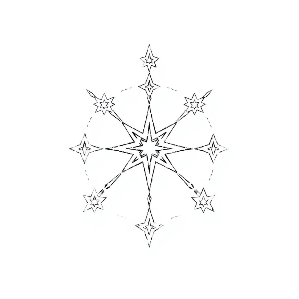 Matariki constellation and craft stars